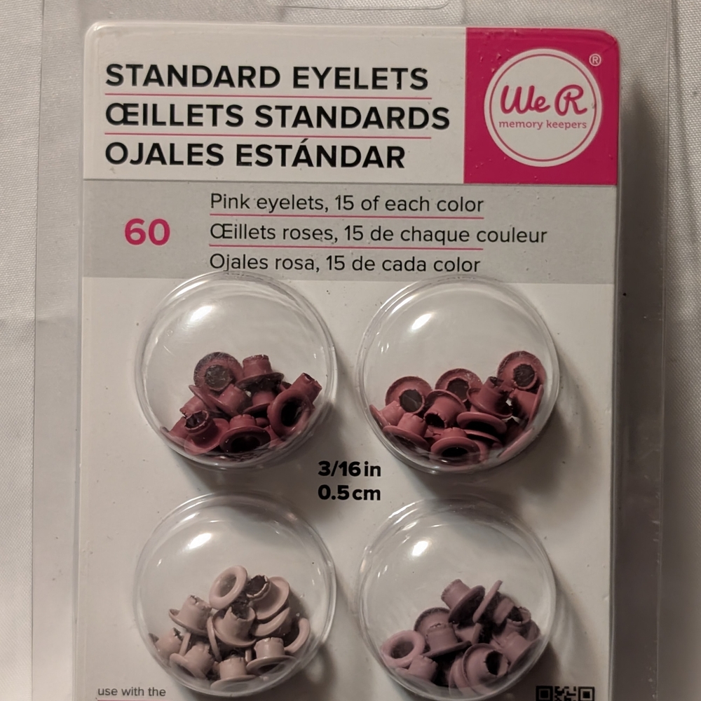 3/$6 Pink Standard Eyelets